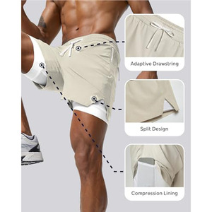 Pantalones Cortos Deportivos para Hombre, Tallas Grandes, para Correr, Fitness, Entrenamiento, Verano - Product Image 3
