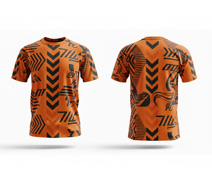 เสื้อยืดพิมพ์ลายแบบซับลิเมชั่นคุณภาพสูง ชุดกีฬาแบบสั่งทำ |   ไซส์ผู้ชาย ผู้หญิง และเยาวชน |   ชุดกีฬาฝึกซ้อมน้ำหนักเบา แห้งเร็ว - Product Image 2