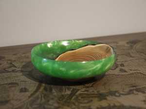 Fabulous Modern Coastal Style Eco-Friendly Washable Home Decor <b>Large</b> <b>Bowl</b> for Green Color Top Polished Epoxy Resin Wood <b>Bowl</b> - Product Image 5