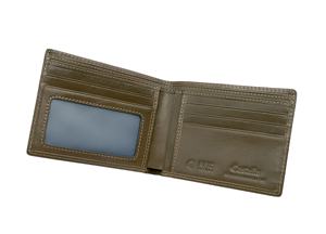 [Clearance] Handmade Castello Veg Tan Leather RFID Men Bi-fold ID Card <b>Wallet</b> Clearance Low MOQ Bargain Olive Orange Green - Product Image 3