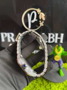 Montre de luxe automatique entièrement sertie de moissanite, boîtier en acier inoxydable, saphir, étanche, cadran arc-en-ciel, 40 mm, chronographe, mouvement ETA - Product Image 5