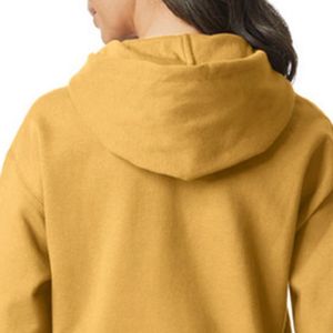 Sudadera con Capucha para Mujer Mustard, Manga Larga, Forro Polar, Bolsillo Canguro, Casual, Logotipo Personalizado, Venta al por Mayor, Fabricante de Sudaderas con Capucha - Product Image 5