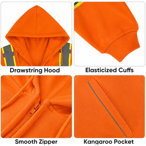 High Visibility Safety Jacket Class 3 Waterproof Reflective Workwear <b>Yellow</b> with Silver Stripes and Black Trim - Product Image 5
