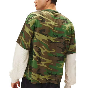 Camiseta de Manga Larga con Camuflaje Personalizada para Hombre, Camiseta de Doble Capa con Camuflaje, Ropa Urbana, Camisetas Personalizadas - Product Image 2