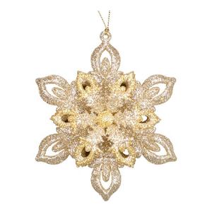 Décoration de Noël et du Nouvel An populaire, or et argent mélangés, paillettes acryliques 3D, couronne, pomme de pin, flocon de neige, ornement unique en éclats - Product Image 5