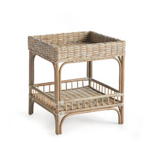 Mesa auxiliar de madera con acento de Metal para sala de estar, dormitorio, mesita de noche, mesa auxiliar para muebles de sala de estar - Product Image 1