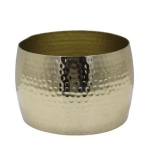 Aluminium Round Planter Hammered Matt Black Colour American Design <b>Large</b> Size Flower <b>Pot</b> - Product Image 1