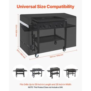 Copri Grill a Gas da 59 pollici accessori per Barbecue esterni impermeabili per Barbecue e Grill - Product Image 4