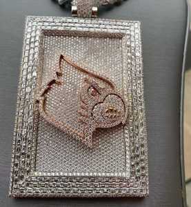 Customized VVS Moissanite Men's Iced Jewelry 3D Custom Logo <b>Name</b> Hip Hop 925 Sterling Silver Pendant GCI & IDGL Certified Luxury - Product Image 1