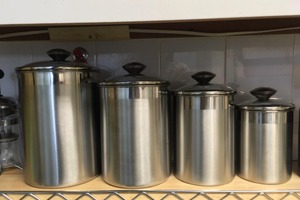Stainless Steel <b>Kitchen</b> Canister Set With Lid Airtight Storage Containers For Coffee Tea Sugar Durable <b>Pantry</b> Organizer Set - Product Image 2