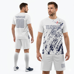 Maillots de football respirants personnalisés à transfert thermique, 100 % polyester, pour clubs, vente en gros B2B, directement de l'usine - Product Image 1