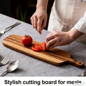 Planche à découper à long manche avec finition lisse, design ergonomique, surface compatible couteaux, idéale pour couper, servir et offrir - Product Image 2