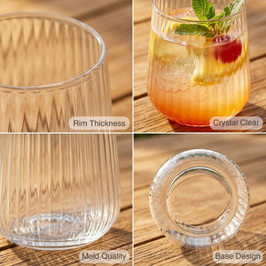 [Holar] Vasos de Vino sin Tallo de Plástico Irrompible Acanalado Moderno Hecho en Taiwán de 14oz para Playa, Piscina y Camping - Product Image 4
