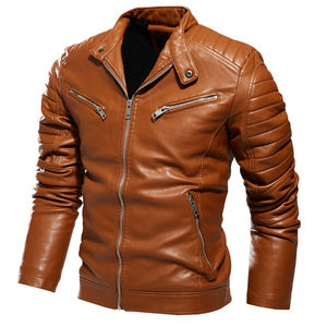SMART SHINE ENTERPRISES Veste en cuir véritable de haute qualité pour hommes, douce, durable, légère, décontractée, pour l'extérieur, hiver - Product Image 2