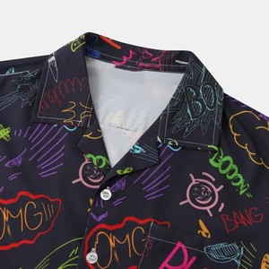 Custom Hawaiian Beach <b>Shirt</b> for Men with Tropical Print Short Sleeve <b>Button</b> Up Summer Vacation <b>Shirt</b> OEM Wholesale Supplier - Product Image 3