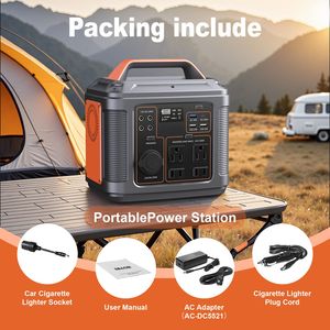 Stazione di Alimentazione Portatile con Batteria al Litio da 296Wh 80000mAh, 300W (600W di Picco), Prese AC, LED 3W, 220V per Campeggio, Camper e Uso Domestico - Product Image 4