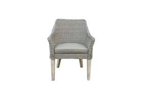 Ensemble de salle à manger de jardin en pin pliable moderne avec chaises en osier et table en bois brossé pour appartement et hôtel - Product Image 3