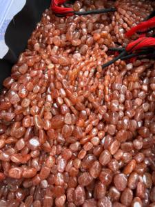 Perles de pierre de soleil naturelle orange de qualité supérieure AAA+, certifiées IGI, magnifiques pierres précieuses en vrac pour la fabrication de bijoux - Product Image 3