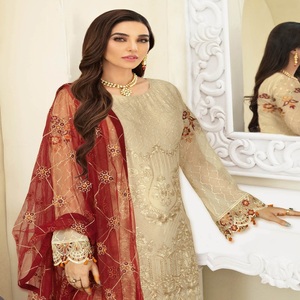 Ramsha Vol N-3 Designer Chiffon Salwar Kameez and Dresses <b>Kurta</b> Sets for <b>Women</b> for Party Wear - Product Image 4