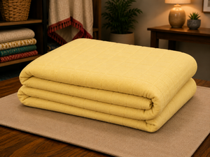 100% Gauze Linen Quilt | Soft Breathable <b>Quilted</b> Linen <b>Bedspread</b> | Lightweight Washed Linen Coverlet for Bed, Hotel & Home - Product Image 5