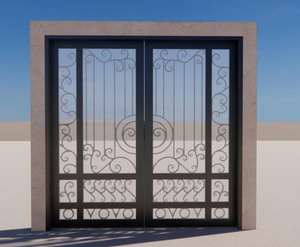 Portes en fer forgé sur mesure : Élégantes portes en acier artistiques créant une entrée grandiose inégalée pour votre propriété moderne. - Product Image 2
