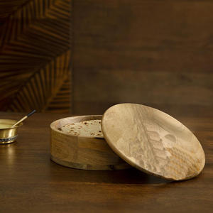 Pot en bois fait main Couvercle naturel durable Qualité supérieure économique Fournisseur direct Logo personnalisé Parfait pour servir des repas chauds - Product Image 4