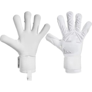 Gants de gardien de but de football personnalisés en latex rose et blanc, à doigts complets, antidérapants, respirants, légers, avec sangle de poignet réglable à lacets - Product Image 2