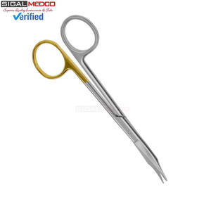 Tijeras Quirúrgicas Dentales Curvas Goldman Fox de 5 Pulgadas, Acero Inoxidable, Manual, Precisión, Borde Afilado, Instrumento para Cortar Tejidos y Suturas - Product Image 6