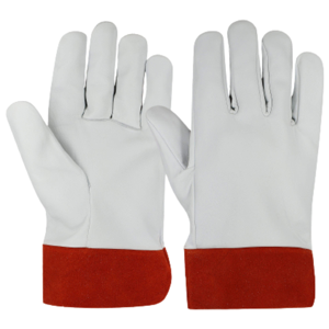 Guantes de Soldadura TIG de Cuero de Cabra y Vacuno de 7 oz, con Puño de Seguridad, Transpirables, Protección Personal Contra Abrasión y Calor, en Oferta - Product Image 6