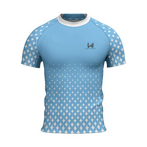 Camisetas deportivas de compresión para hombre, cuello redondo, manga corta, sin costuras, ajuste ceñido, transpirables, de secado rápido, elásticas en cuatro direcciones. - Product Image 2