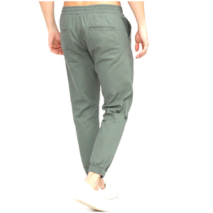 <b>Light</b> Color Acid Wash Canvas Customized Logo Print Men Jogger <b>Trousers</b> 100% Cotton Windproof Breathable Drawstring Closure - Product Image 3