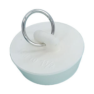 BYSON PS10312 Sleek Pliable <b>Rubber</b> Drain <b>Plug</b> with Pull Loop Ring and Simple Quick Fitting for Soaking Tub and Washroom - Product Image 4