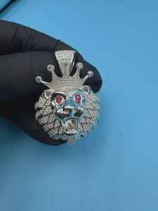 Colgante de León con Incrustaciones de Moissanita, Plata 925, Joyería Hip Hop, Diseño 3D, Colgante de Moda para Hombre - Product Image 5