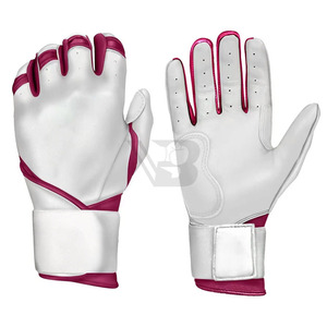 High Quality Black Polyester Sinewy Sports Softball <b>Baseball</b> Batting <b>Gloves</b> Hook Loop Closure Left-Handed Breathable Durable - Product Image 1