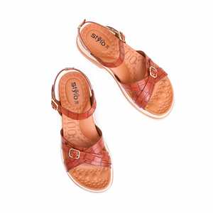 Sandalia Mostaza Tacón Formal PU0333 - Product Image 1