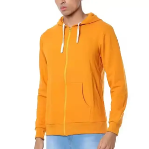เสื้อฮู้ดซิป TOPWX749597 สไตล์ลำลอง ผ้าฝ้าย 100% พิมพ์ลายซิลิโคน สีพื้น ทรงปกติ - Product Image 2