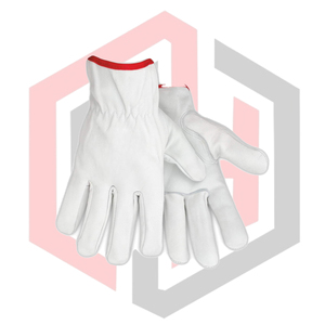 Leather Glove Made Soft Smooth Treated Goatskin Cut Resistant Anti-Heat Anti-Static Adjustable <b>Wristlet</b> Cuff Breathable Gloves - Product Image 3