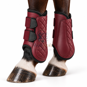 Bottes de protection pour chevaux, dotées de matériaux de qualité, d'un ajustement confortable et de fermetures pratiques pour l'entraînement. - Product Image 2