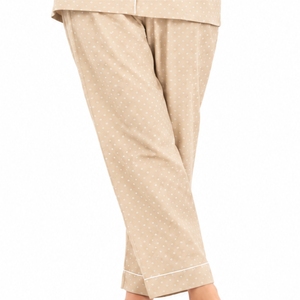 Combinaison de nuit personnalisée pour femmes, avec chemise boutonnée sur le devant et pantalon assorti, design à manches longues, ensemble de vêtements de nuit - Product Image 5