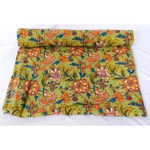 ผ้าฝ้ายแท้ 100% เป็นมิตรกับสิ่งแวดล้อม ทอจากเส้นด้าย 60S60S น้ำหนักเบา พิมพ์ลายบล็อก แห้งเร็ว ระบายอากาศได้ดี สำหรับผู้หญิงและเด็กผู้หญิง - Product Image 3