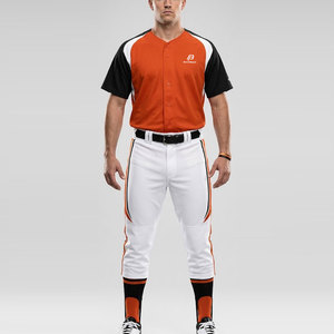 Ensemble d'uniformes de baseball personnalisés pour hommes, tissu en polyester léger et respirant, coupe confortable, tenue de sport pour l'entraînement en équipe - Product Image 1