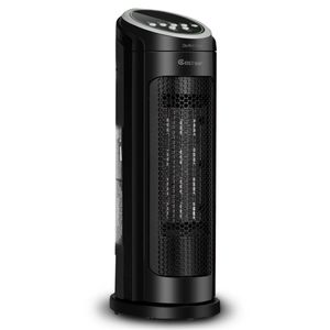 Stufa elettrica in ceramica silenziosa da 1500W con 3 modalità, timer 12H, telecomando e protezione dal surriscaldamento - Nera - Product Image 2