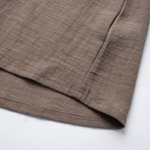 Abaya ouverte, cardigan pour femmes musulmanes, en crêpe de lin texturé, avec lien, style kimono, manches fendues, robe pour tous les jours, été, automne, hiver - Product Image 6