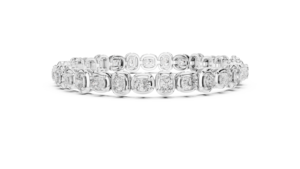 Rose <b>Gold</b> Oval Diamond Halo Tennis <b>Bracelet</b>, Lab Grown Oval Cut Eternity <b>Bracelet</b>, Luxury Diamond Jewelry for Women - Product Image 5