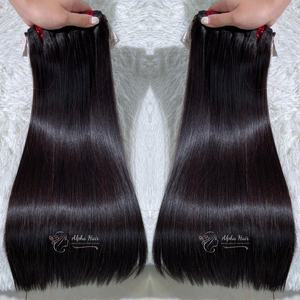Extensions de cheveux lisses couleur personnalisée soyeuse Premium à cuticule alignée Cheveux humains Remy vietnamiens naturels d'un seul donneur - Product Image 2
