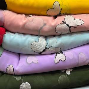 Tissu brodé malté, tissu fantaisie personnalisé, tissu en filet, tissu organza pour vêtements de mode, vente en gros, exportation, approvisionnement mondial - Product Image 1