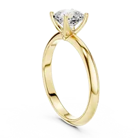 Bague solitaire en diamant de laboratoire taille coussin 1 carat, griffes à bords coupés, tige en or massif 18 carats, certifiée IGI, pour tous les jours et les occasions spéciales