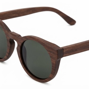 Wholesale Retro Round Wooden <b>Sunglasses</b> Custom Logo Eco Friendly <b>Men</b> Women <b>Polarized</b> Sun Glasses Handcrafted Wooden Eyeglasses - Product Image 1