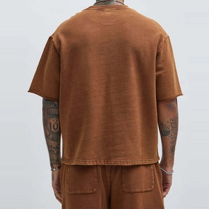 Summer New Stylish Men's 2-Piece Shorts <b>Sets</b> Plus Size Outdoor Use Short Sleeve Cotton/Polyester Oversize Casual Comfortable - Product Image 2