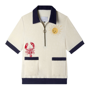Custom Embroidered Cabana <b>Shirt</b> Men 100% Cotton Turn-down Collar Summer Casual Breathable Eco-Friendly Anti-Wrinkle Wholesale - Product Image 6